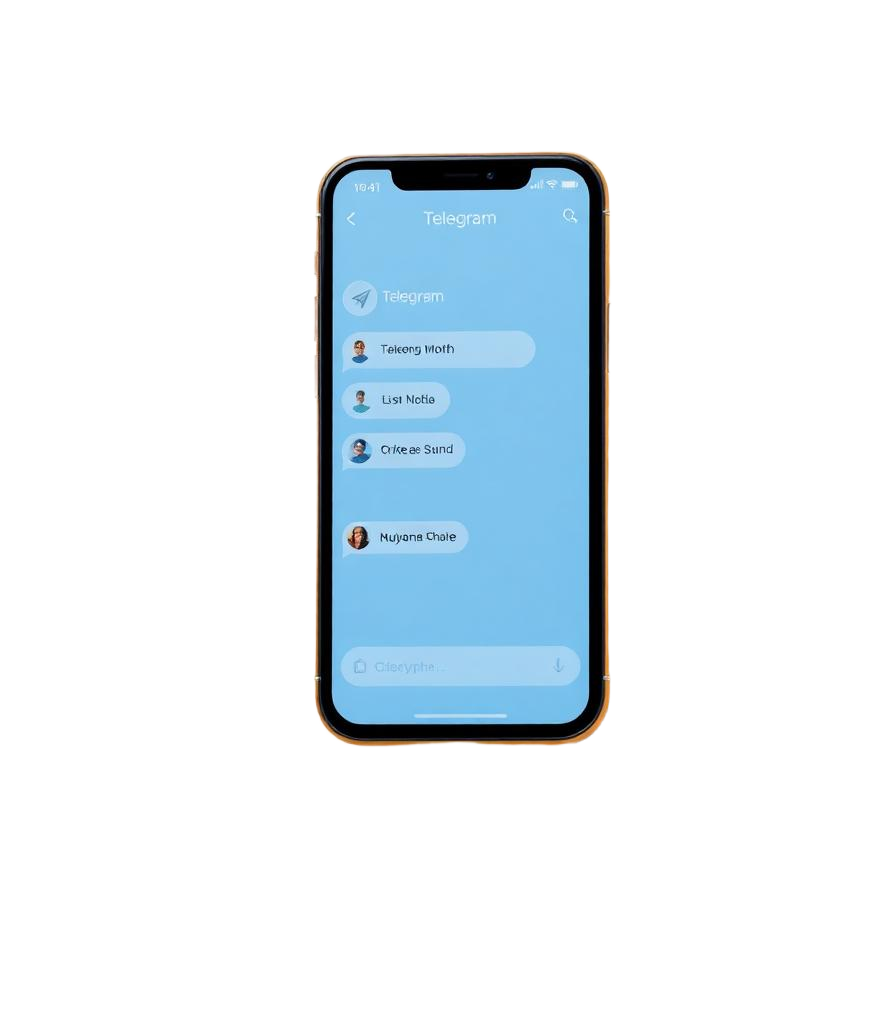 Telegram on a phone
